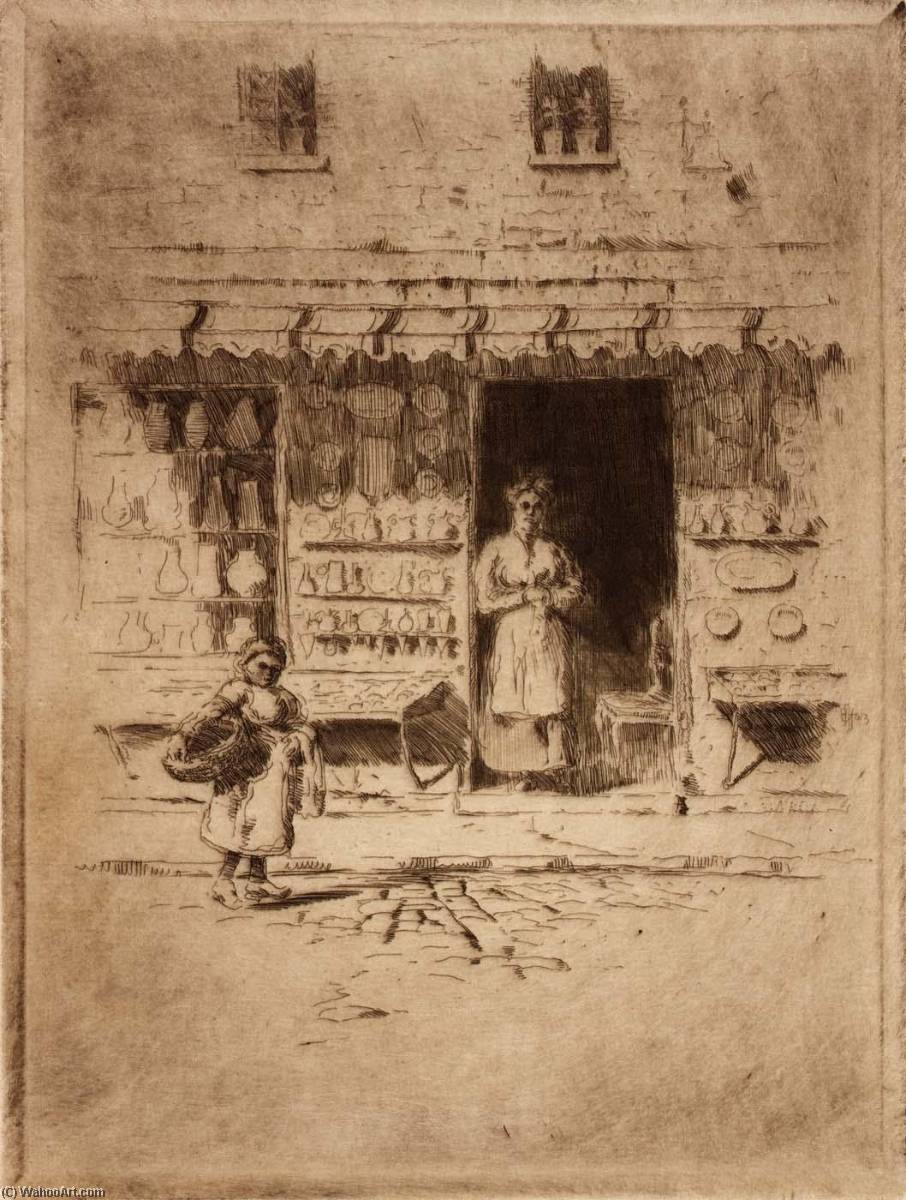 (paris Scene Archway Over A Narrow Street) — Edward Townsend Howes
