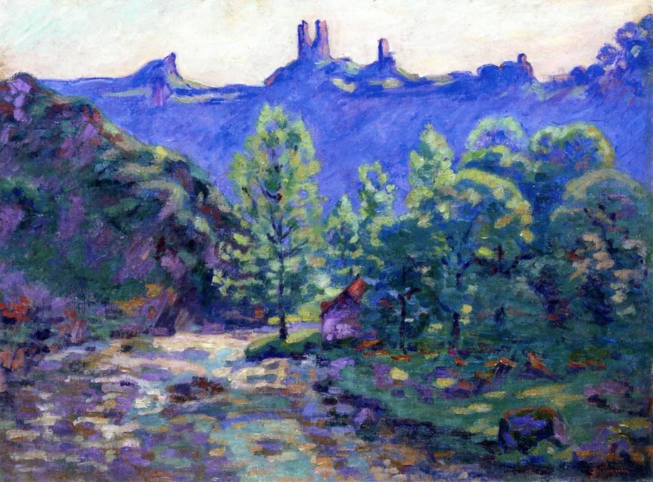 Le Moulin Brigand Et Les Ruin Du Chateau De Crozant — Ferdinand Guillaumin