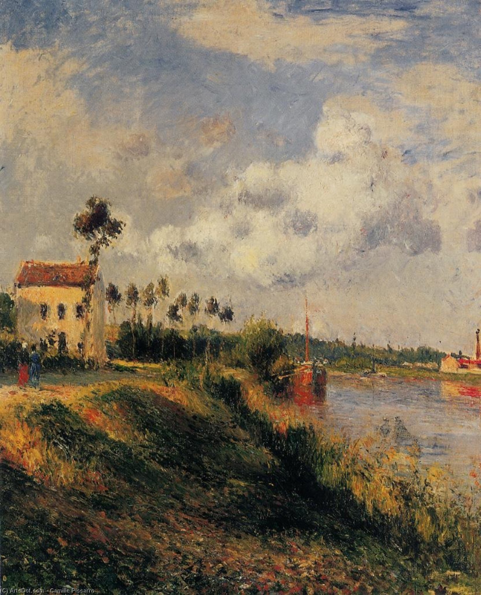 The Path From Halage, Pontoise — Camille Pissarro