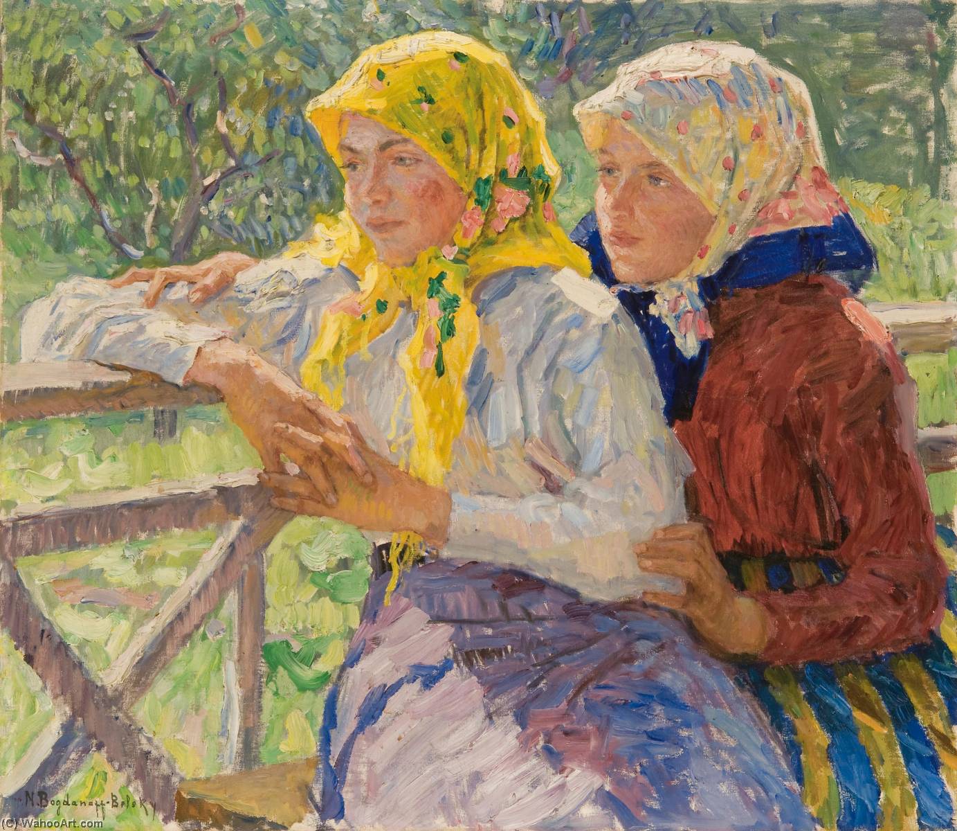 Latgalian Girls — Nikolai Petrovich Bogdanov Belsky
