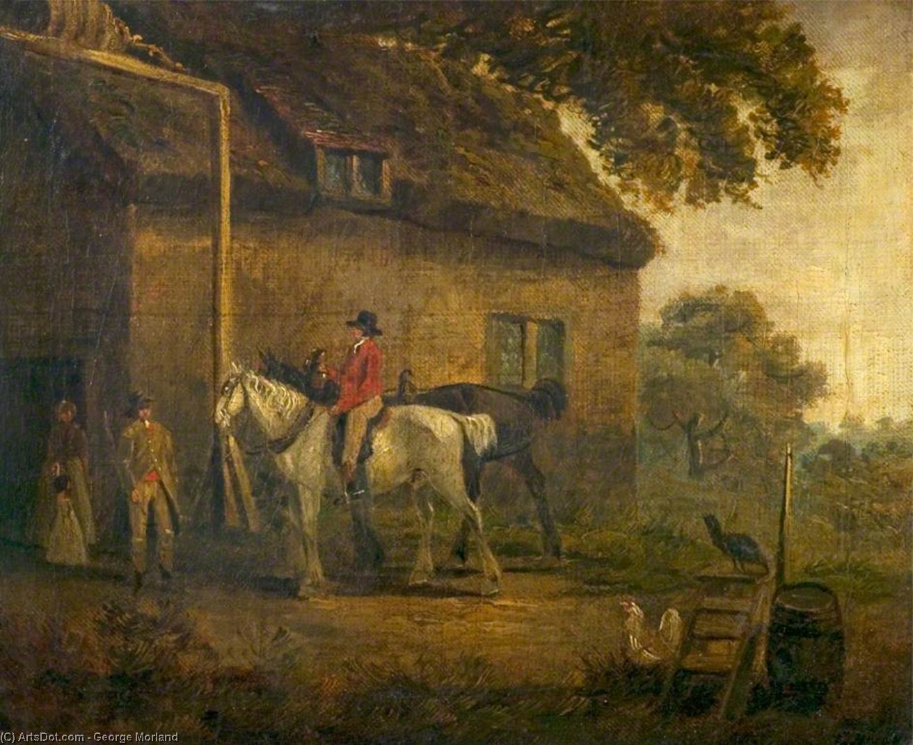 The Village Inn With Post Horses — George Morland