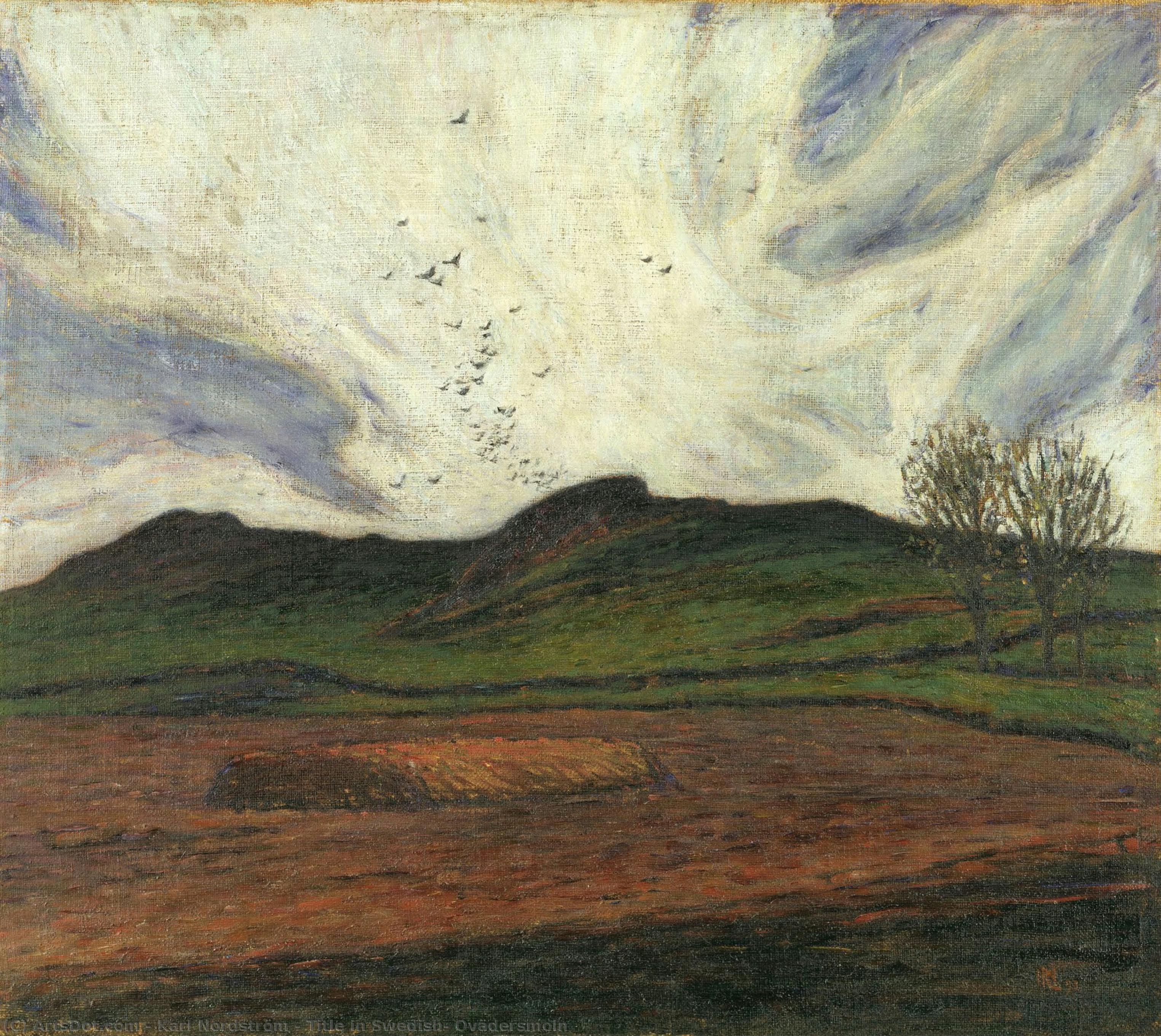 Title In Swedish: Ovädersmoln — Karl Nordström