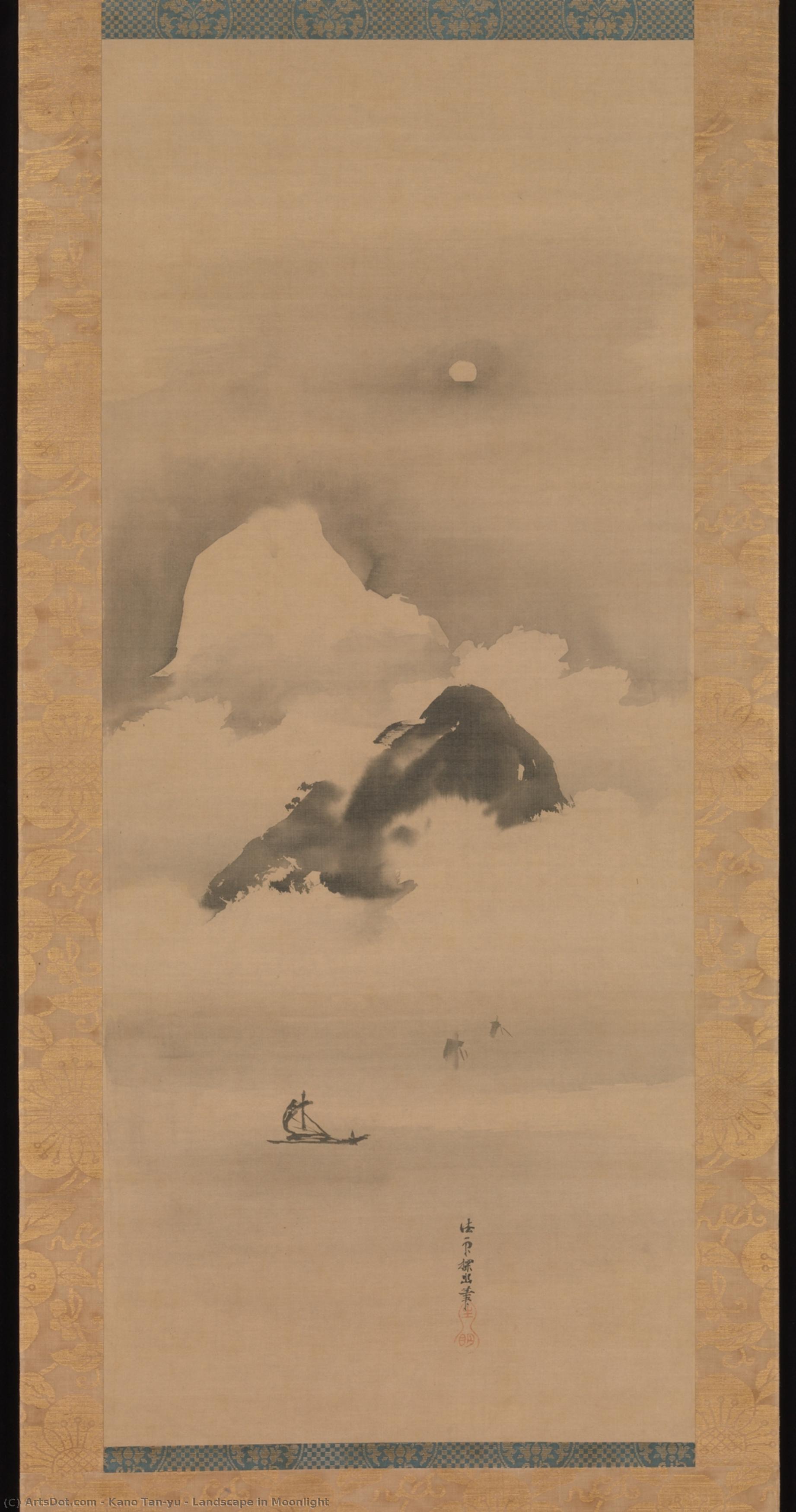Landscape In Moonlight — Kano Tan'yū