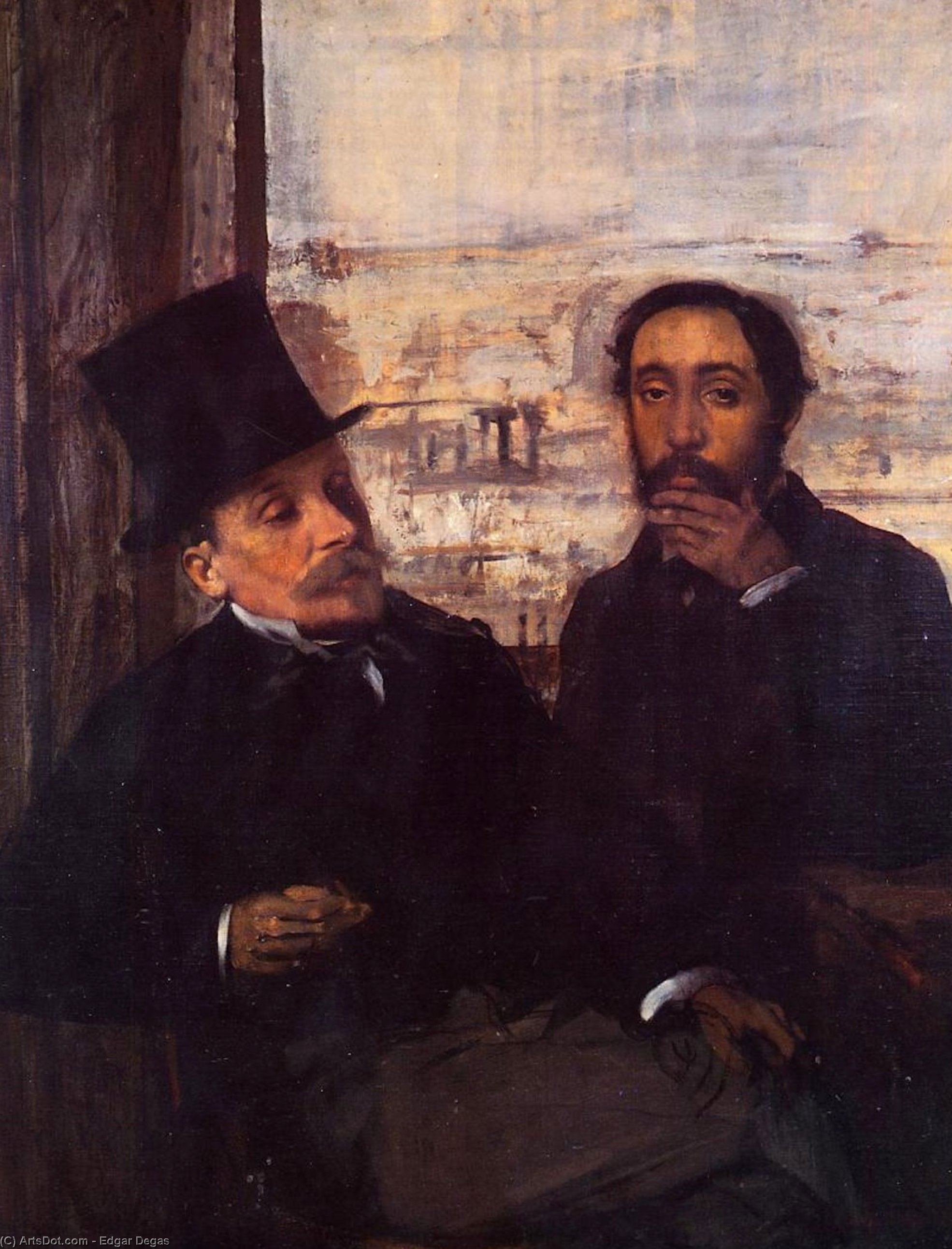 Self Portrait With Evariste De Valernes — Edgar Degas