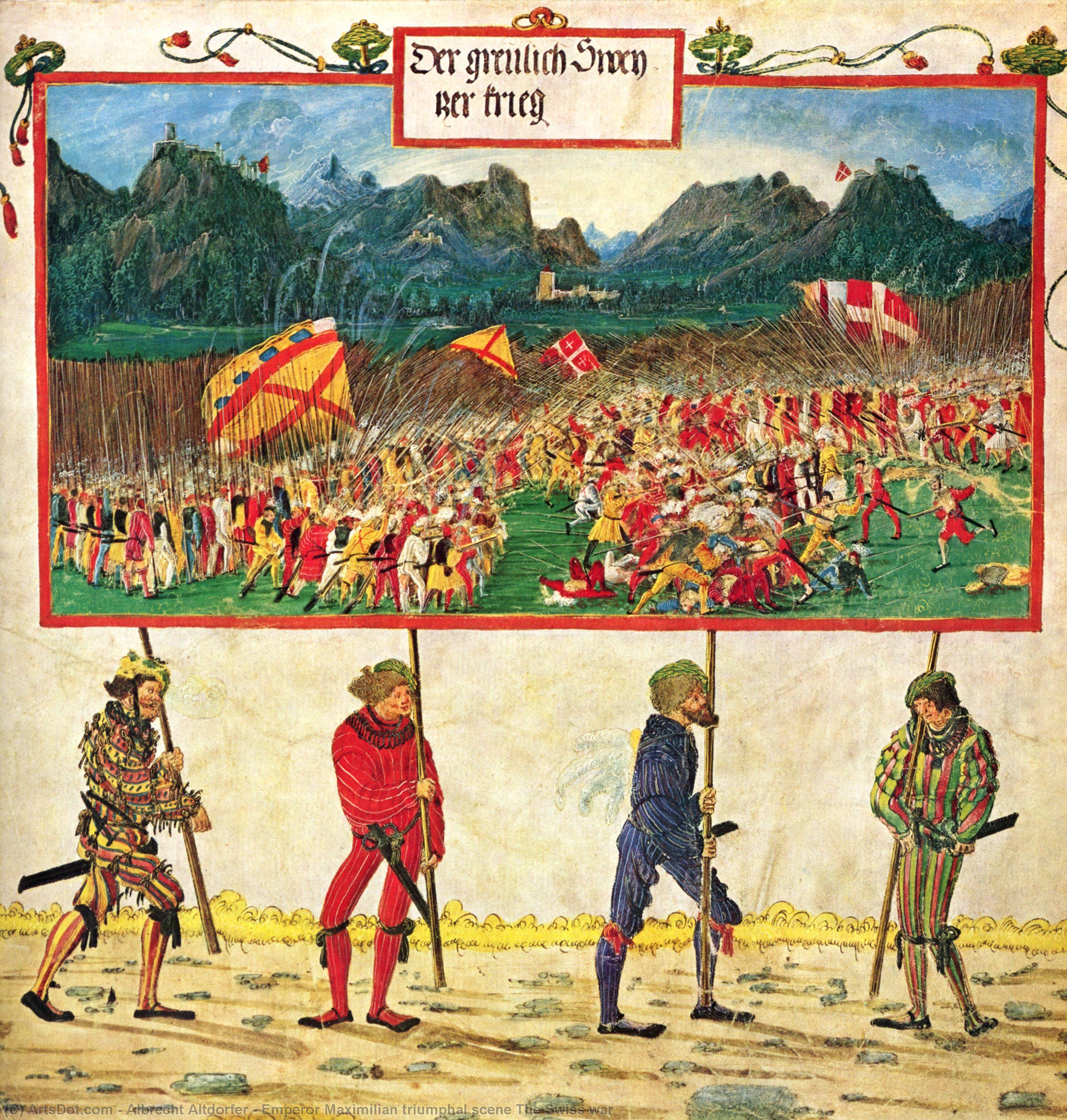 Emperor Maximilian Triumphal Scene The Swiss War — Albrecht Altdorfer
