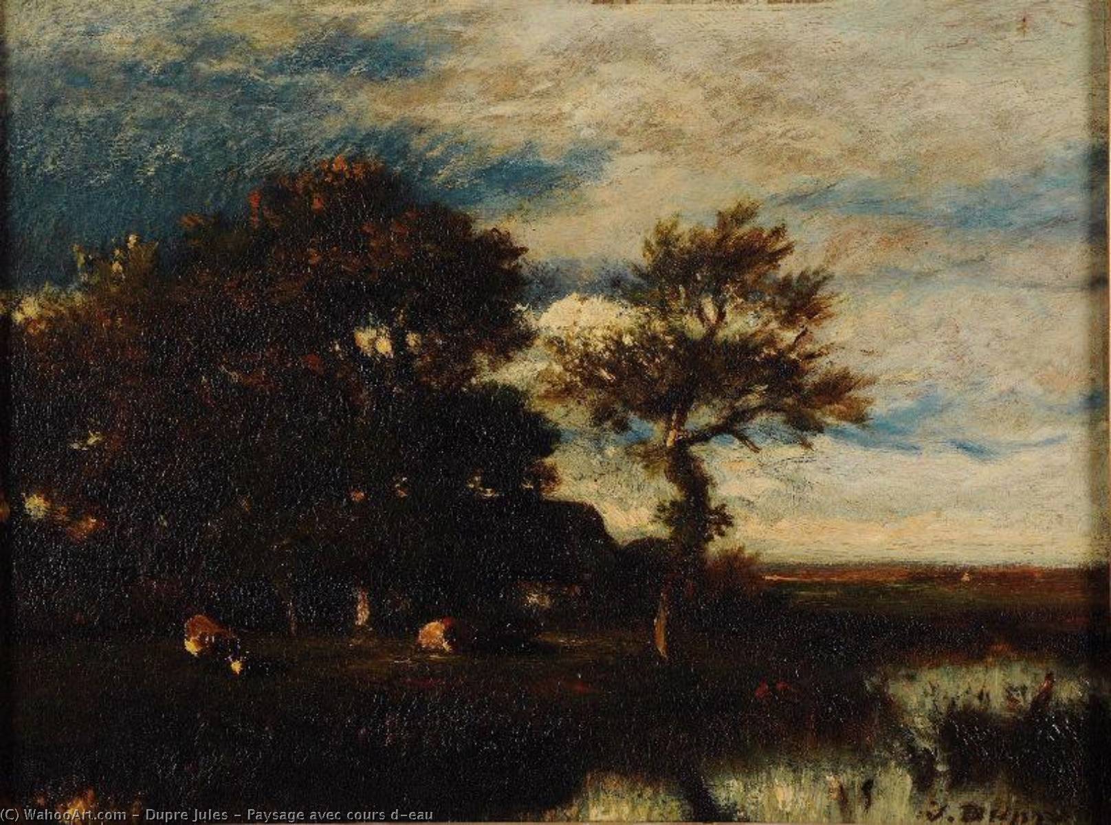 Paysage Avec Cours D'eau — Жюль Дюпре