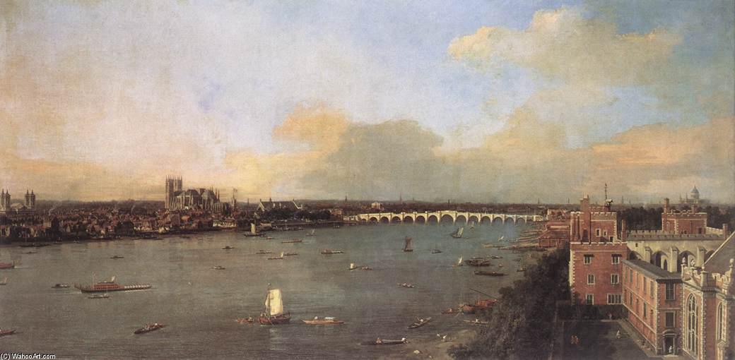 The River Thames Looking Towards Westminster From Lambeth — Canaletto