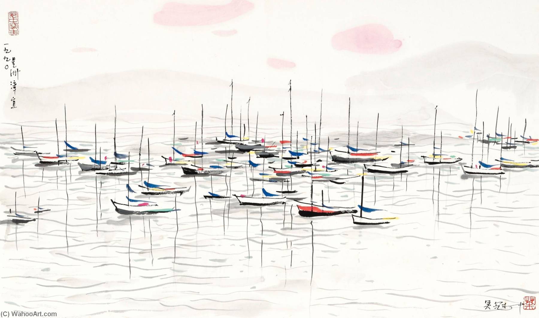 A Seaside Scene Of Changi Of Singapore — Wu Guanzhong