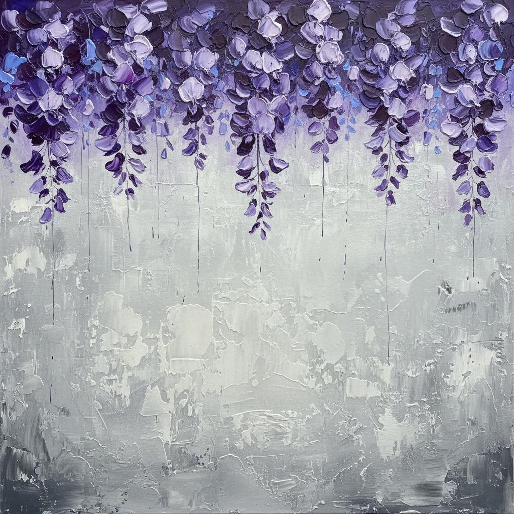 Sculptural Violet Tides Descending Into The Silent Depth Of Slate Shadows — David Moreau
