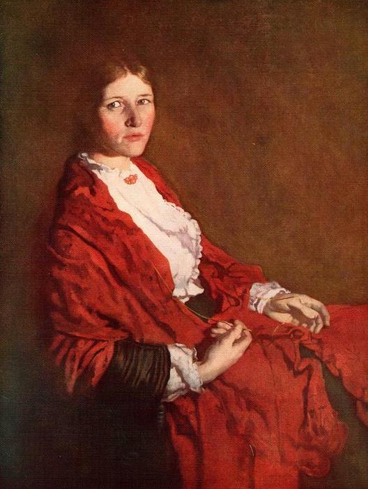 The Red Scarf — Sir William Newenham Montague Orpen