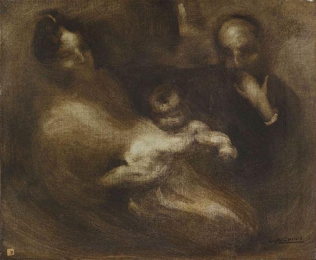 Le Docteur Léon Gorodiche Et Sa Famille Portrait De Famille (titre Ancien) — Eugène Anatole Carrière