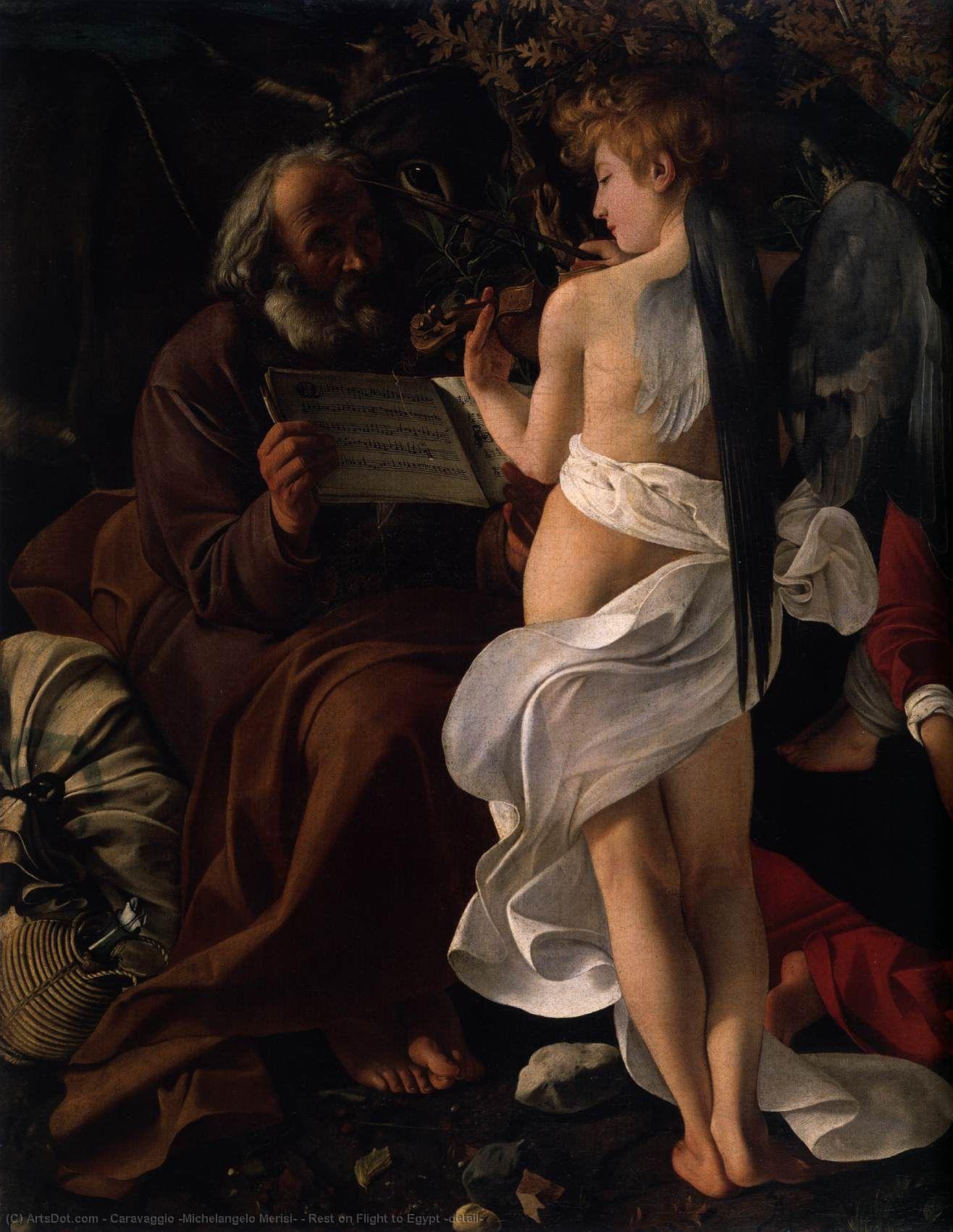 Rest On Flight To Egypt (detail) — Caravaggio