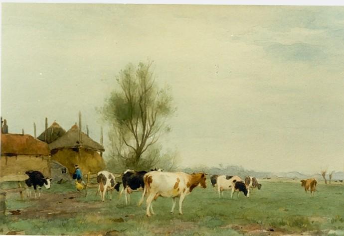 Cows At The Farm — Adrianus Johannes Groenewegen