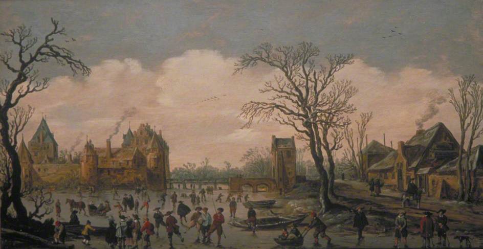 Winter Landscape With A Walled Castle — Jan Van Goyen