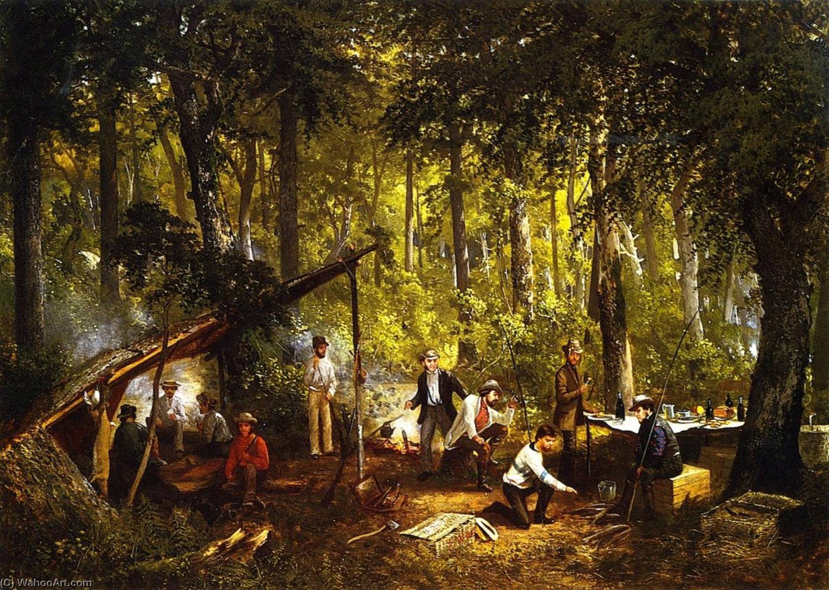 A Hunting Party In The Woods (also Known As In The Adiroondac ) — Frederick Rondel