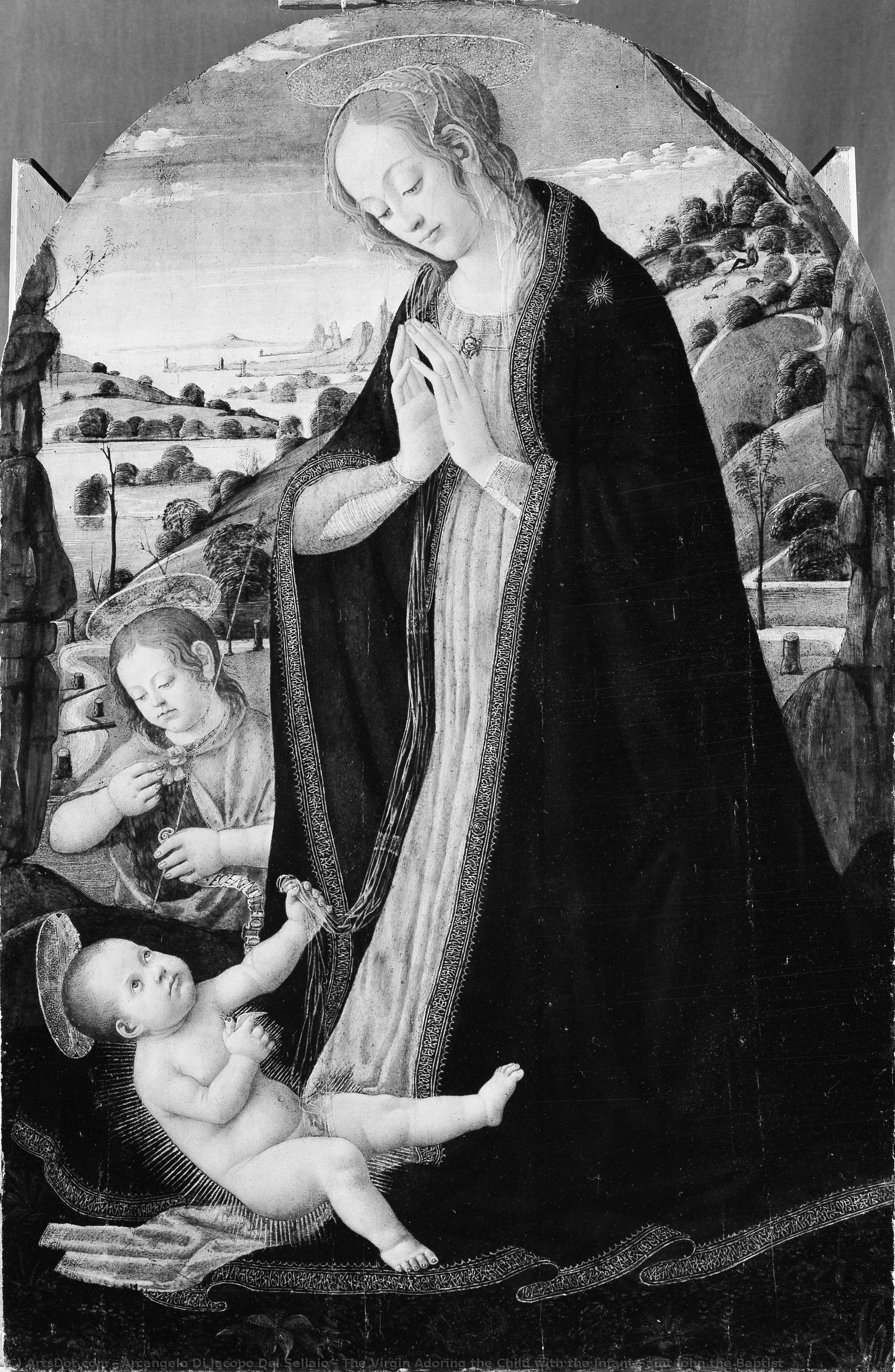 The Virgin Adoring The Child With The Infant Saint John The Baptist — Arcangelo Di Jacopo Del Sellaio