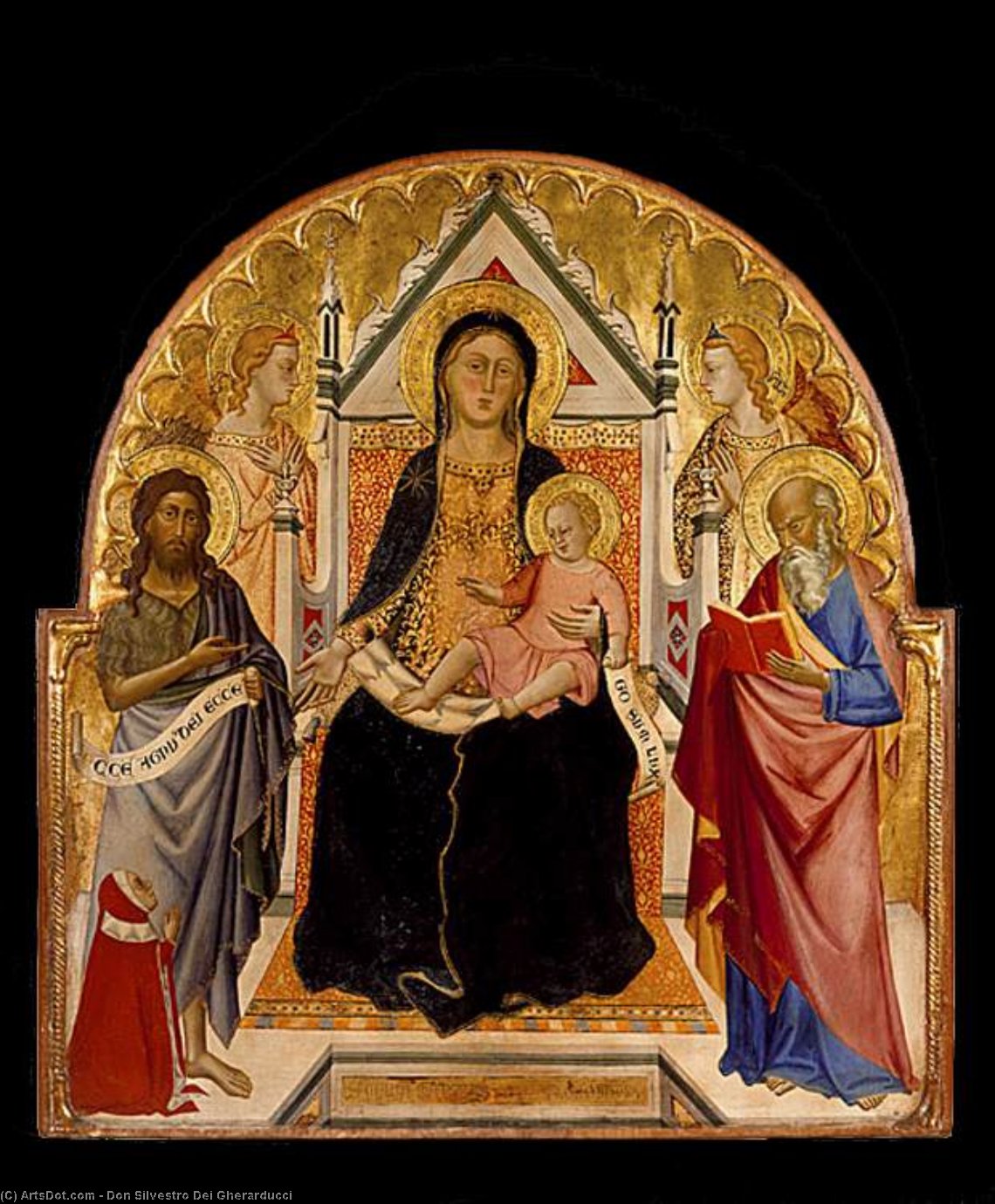 Madonna And Child With Sts John Baptist And Paul — Don Silvestro Dei Gherarducci
