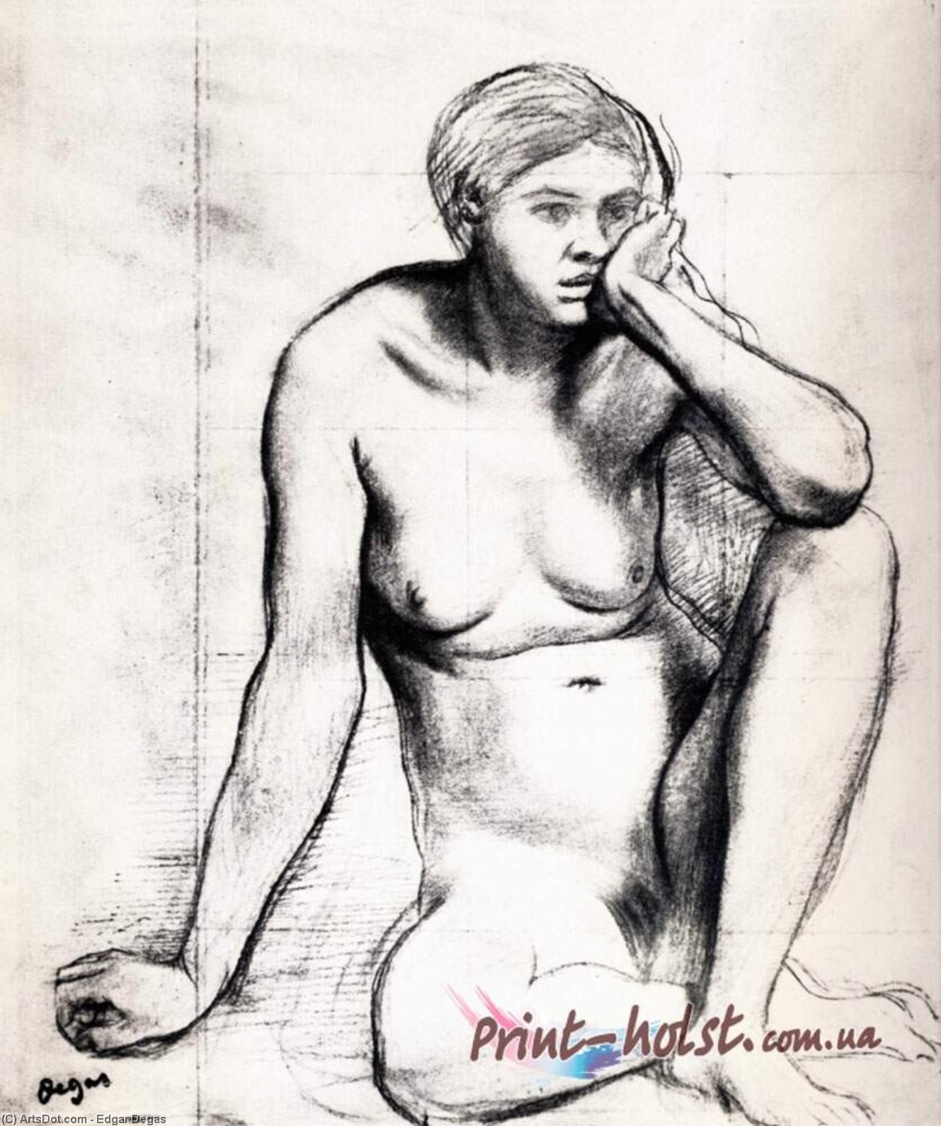 Die Studie Für Die Mittelalterliche Schlachtszene — Hilaire-germain-edgar Degas