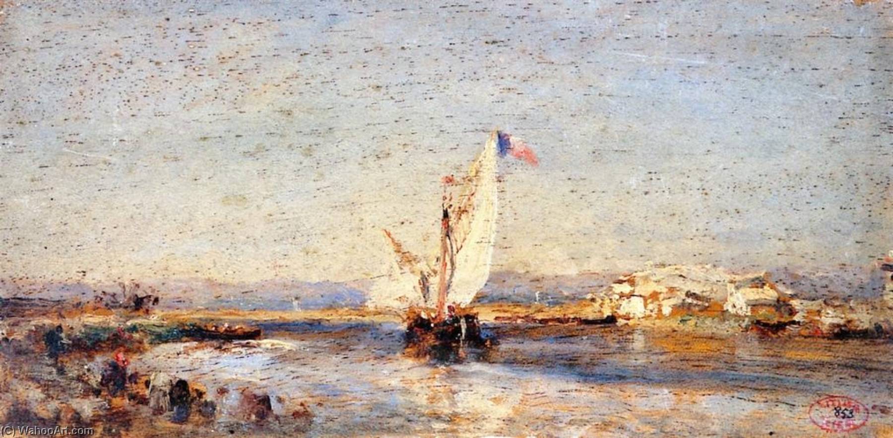 Martigues, Tartane Sur Le Canal De Caronte — Felix Francois Georges Philbert Ziem