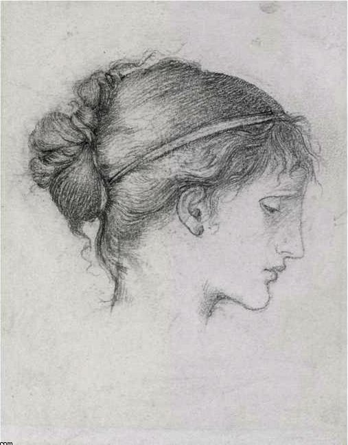 Head Of A Girl, Possibly Maria Zambaco — Edward Coley Burne-jones