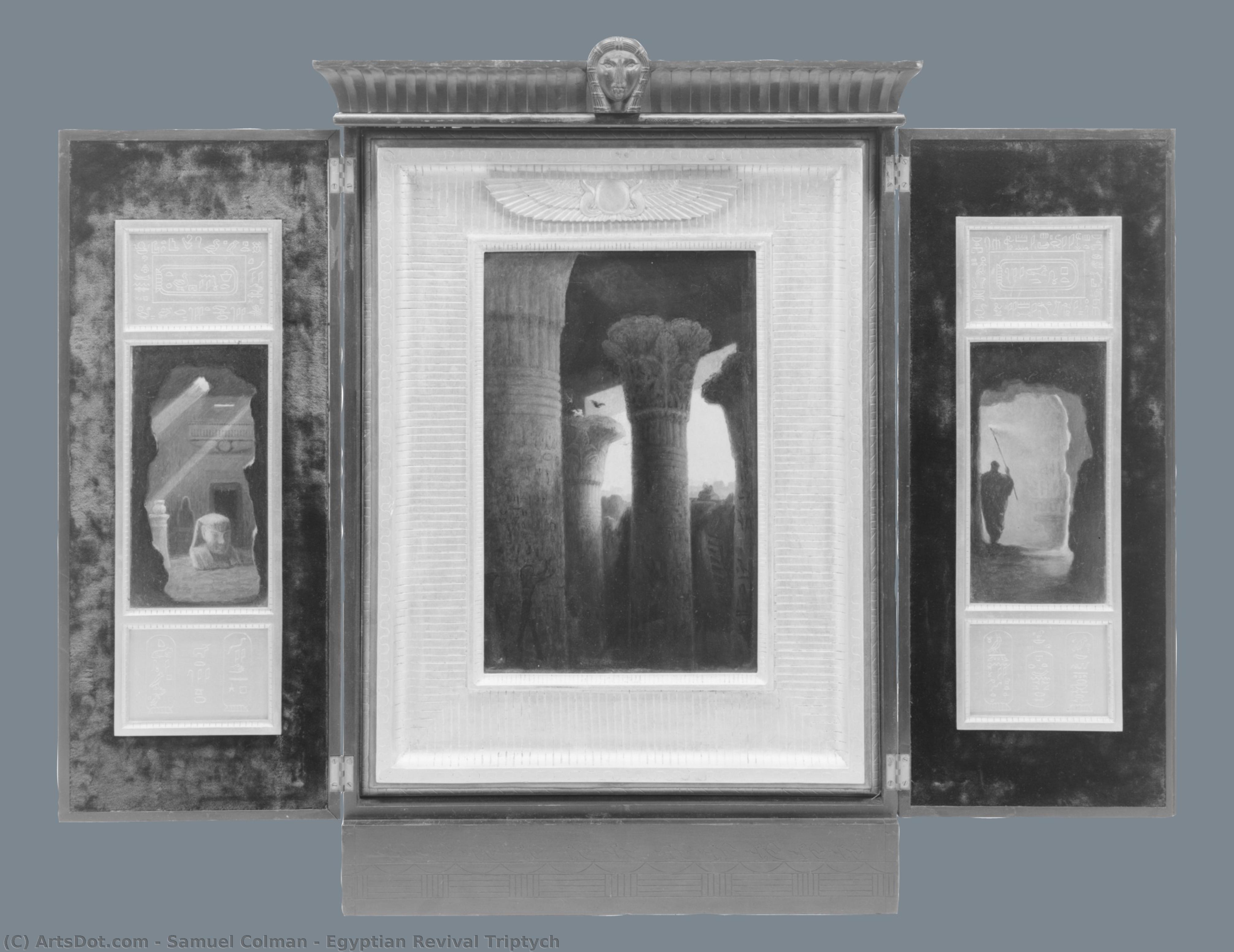 Egyptian Revival Triptych — Samuel Colman