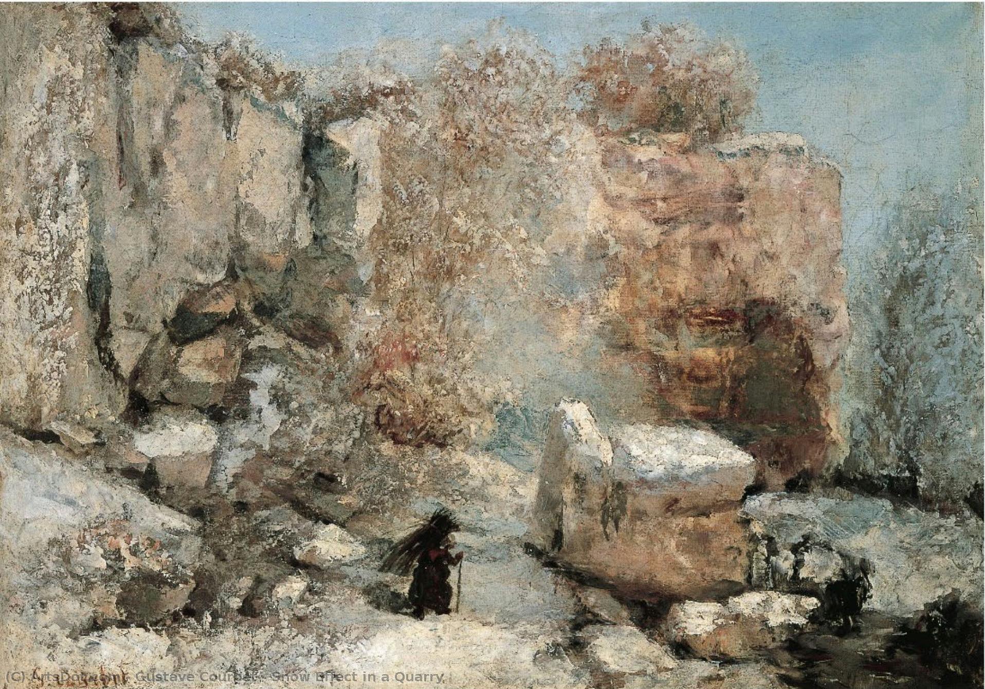 Schneeeffekt In Einer Kiesgrube — Gustave Courbet
