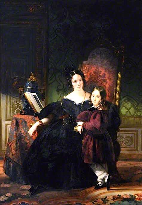 Lady Clifford Constable, With Her Son, Talbot — Claude Marie Paul Dubufe