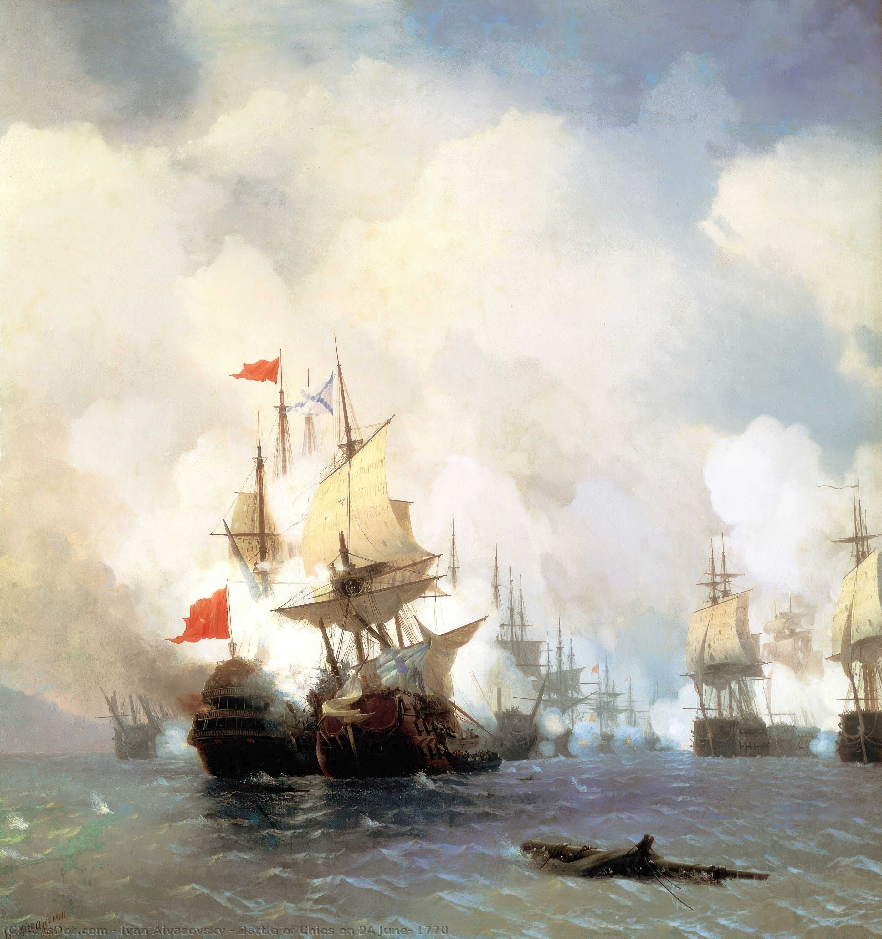 Battle Of Chios On 24 June, 1770 — Ivan Konstantinovich Aivazovsky