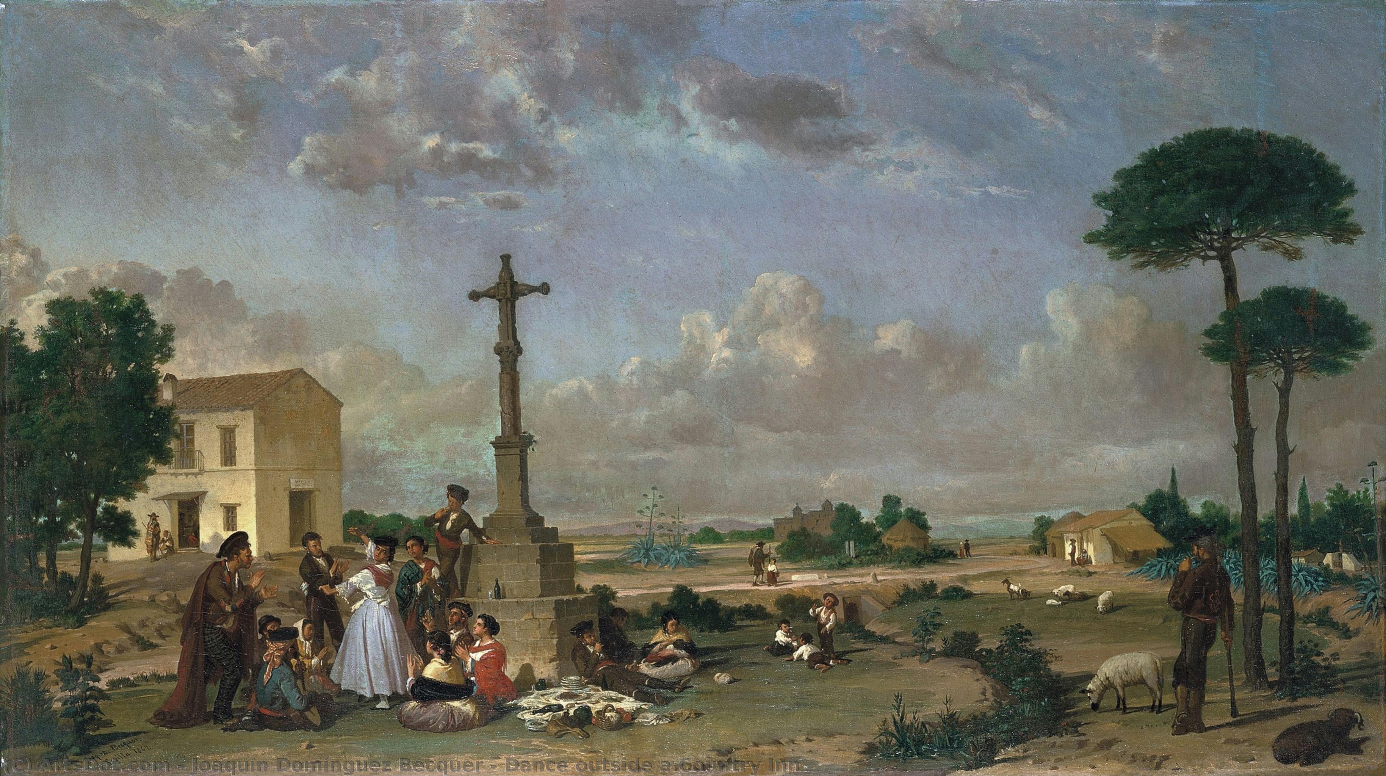 Dance Outside A Country Inn — Joaquín Domínguez Bécquer