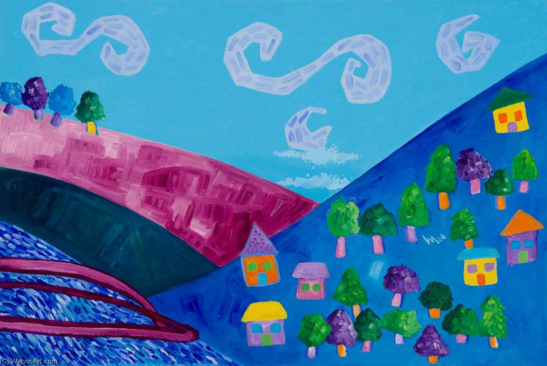 Pink River Valley (triptych, Centre Panel) — Wendy Mcarthur
