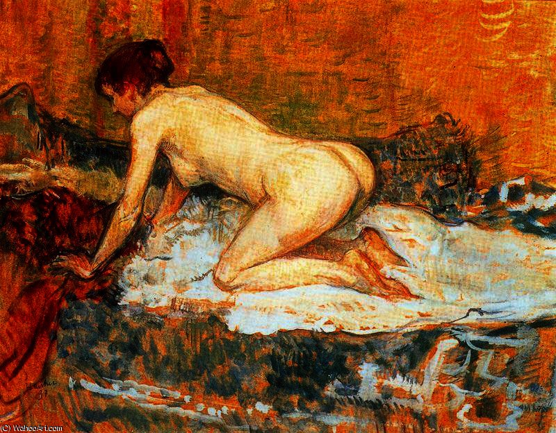 Crouching Woman Red Hair — Henri De Toulouse-lautrec