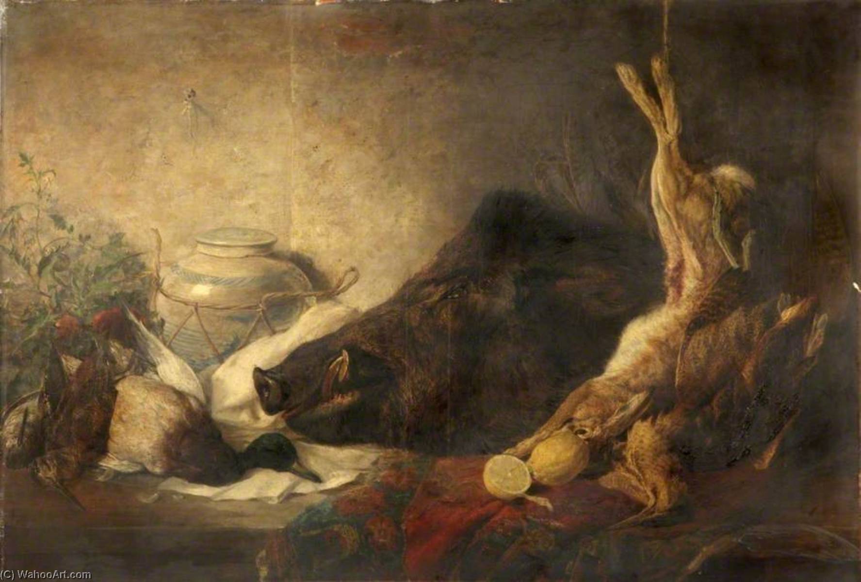 Still Life With A Boar's Head — Charles Poingdestre
