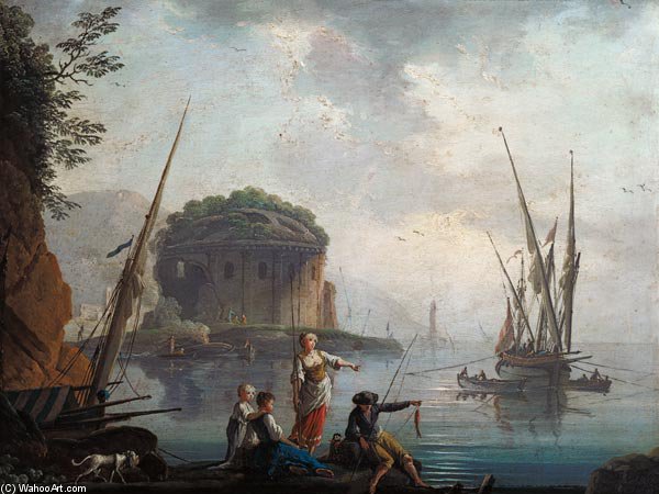 Seascape — Charles Francois Lacroix De Marseille