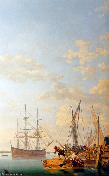 Unloading Wood At Builenwalenvest Sun — Abraham Van Strij