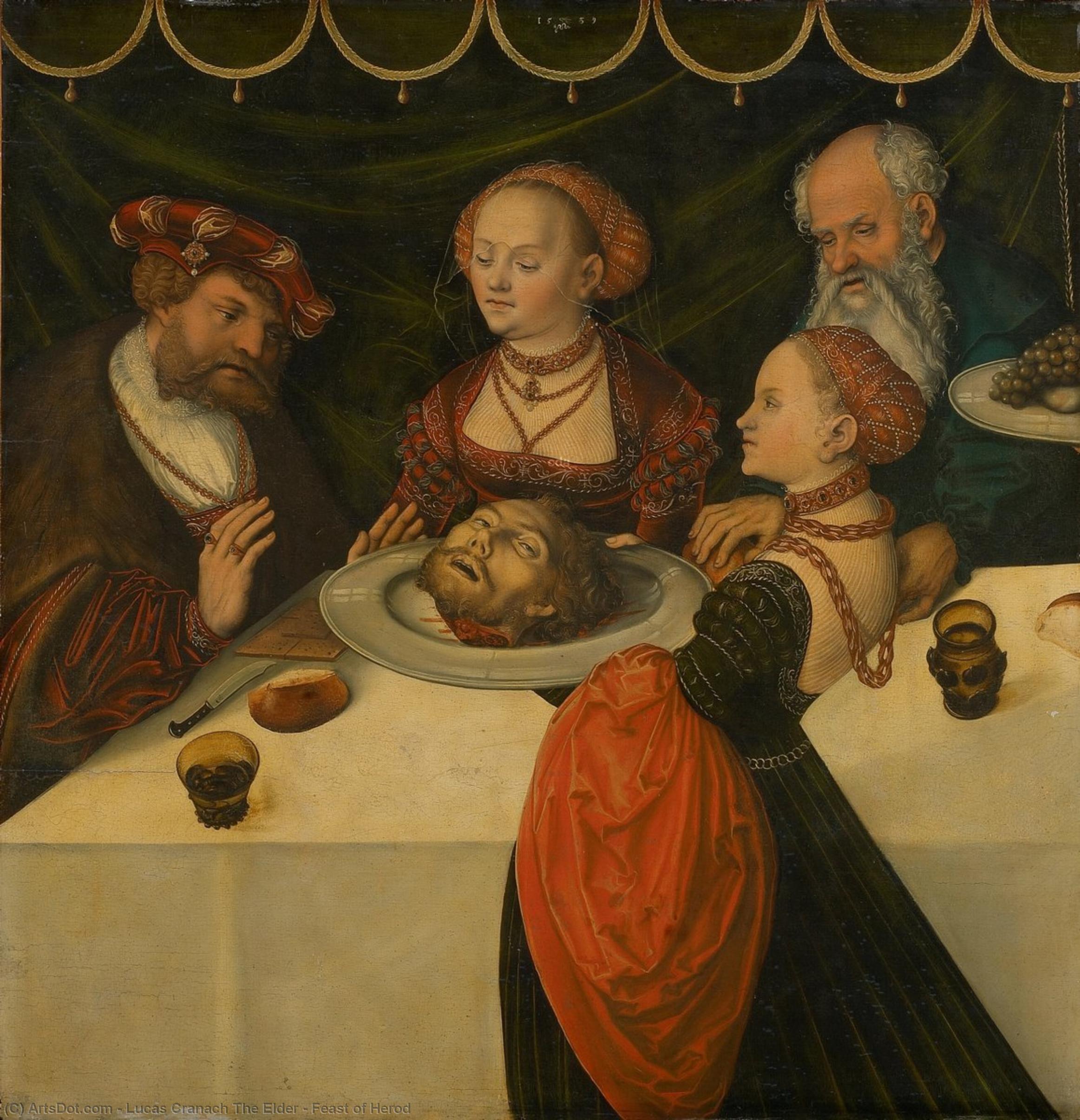 El Banquete De Herodes — Lucas Cranach El Viejo