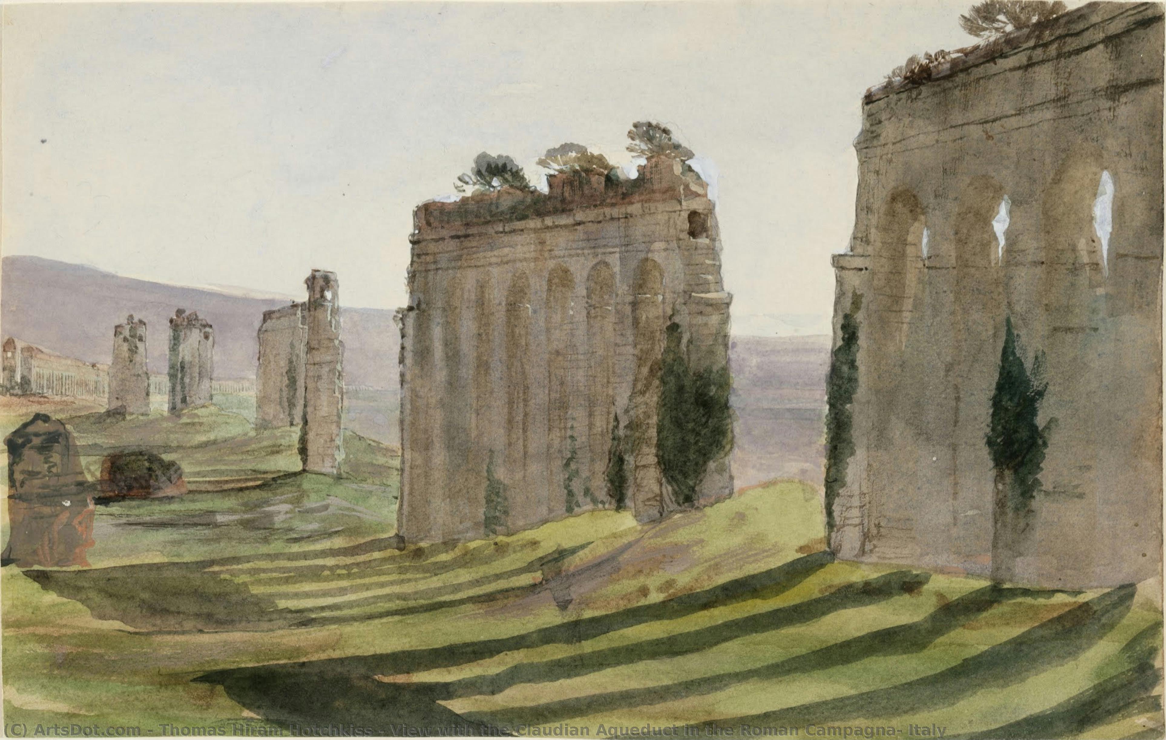View With The Claudian Aqueduct In The Roman Campagna, Italy — Thomas Hiram Hotchkiss