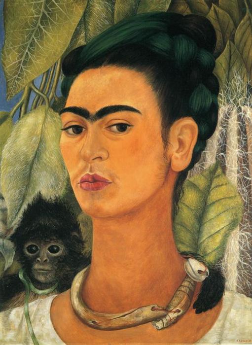 Self-portrait With Monkey — Фрида Кало