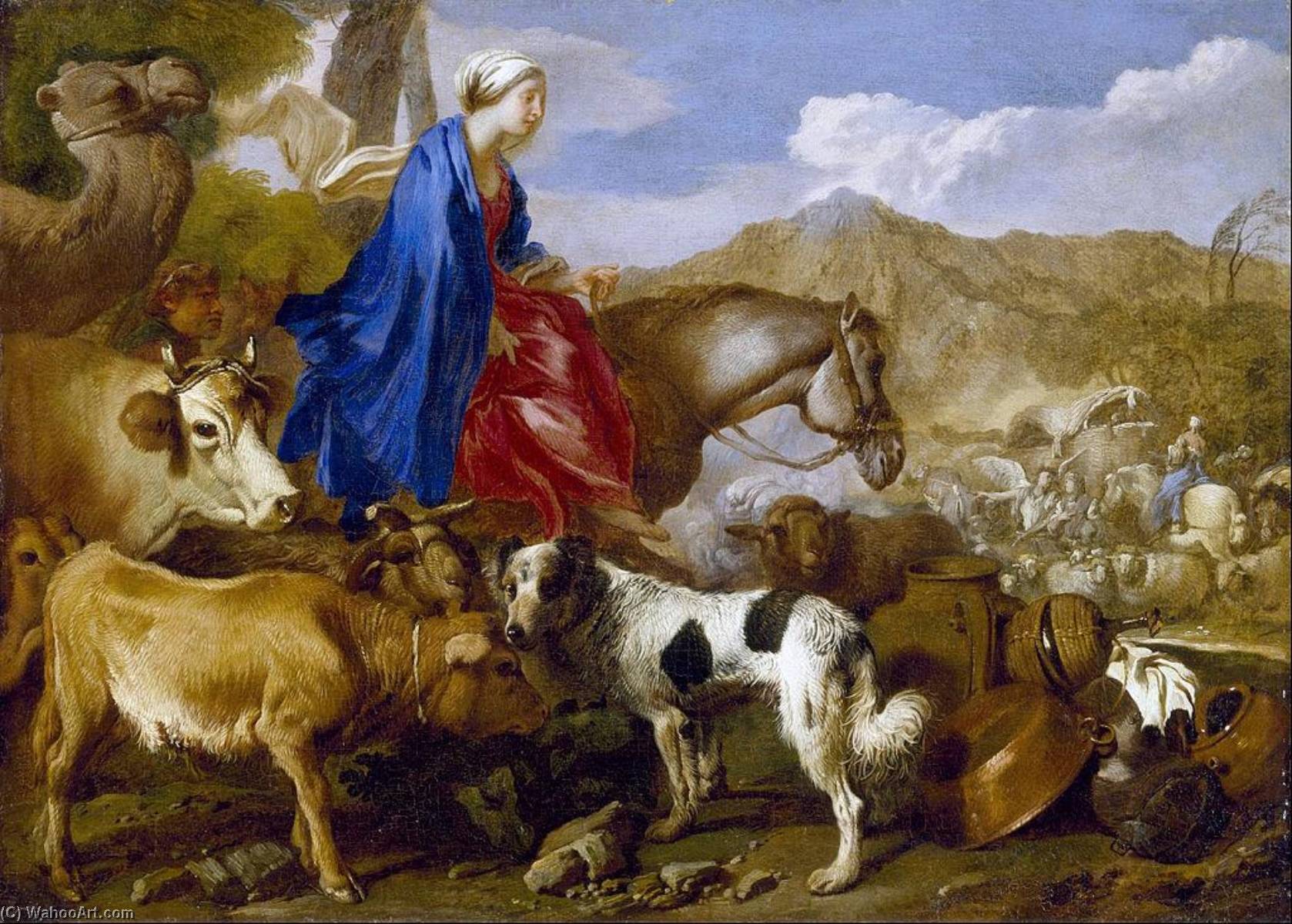 The Journey Of Rebecca — Giovanni Benedetto Castiglione