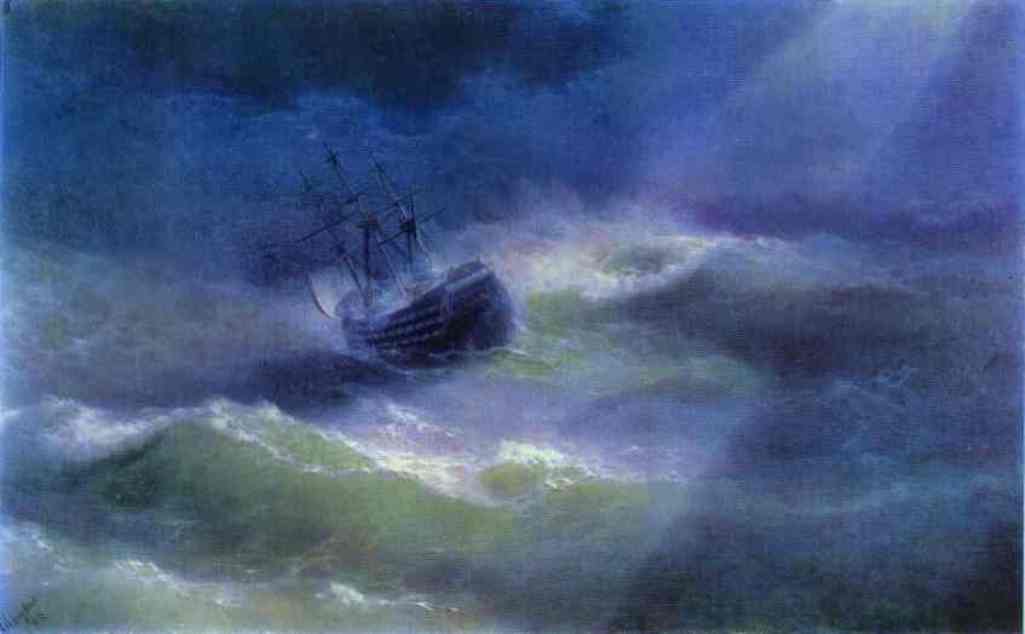 The Mary Caught In A Storm. — Ivan Konstantinovich Aivazovsky
