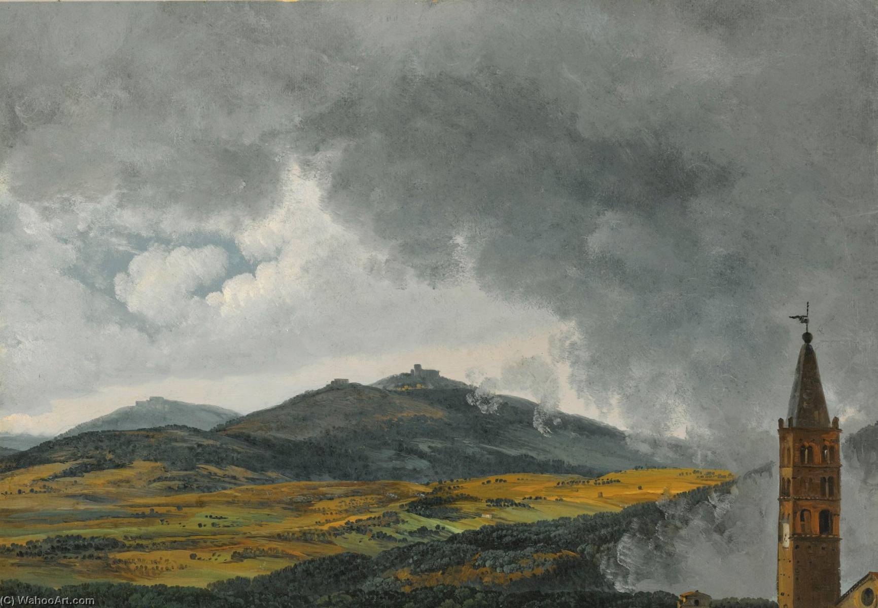 View Of Monticelli, Near Tivoli — Simon Joseph Alexandre Clément Denis