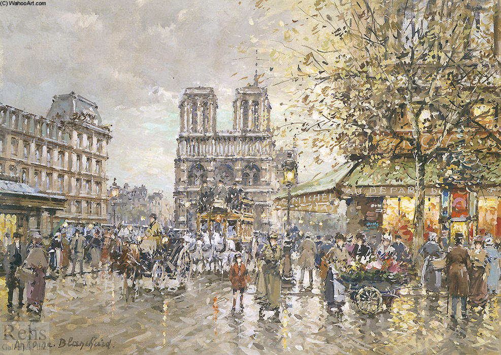 Place Saint Michel, Notre Dame — Antoine Blanchard (marcel Masson)