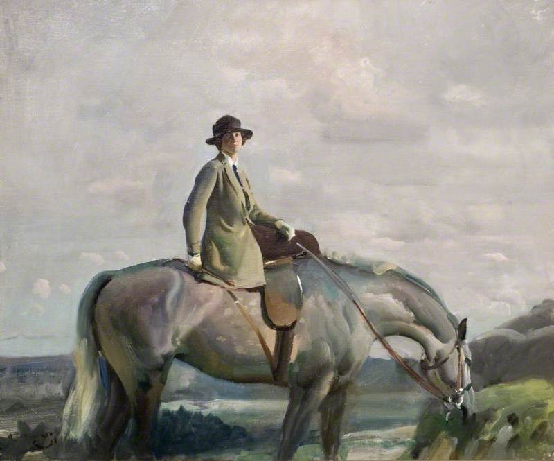 In Cornwall (portrait Of The Artist's Wife) — Sir Alfred James Munnings