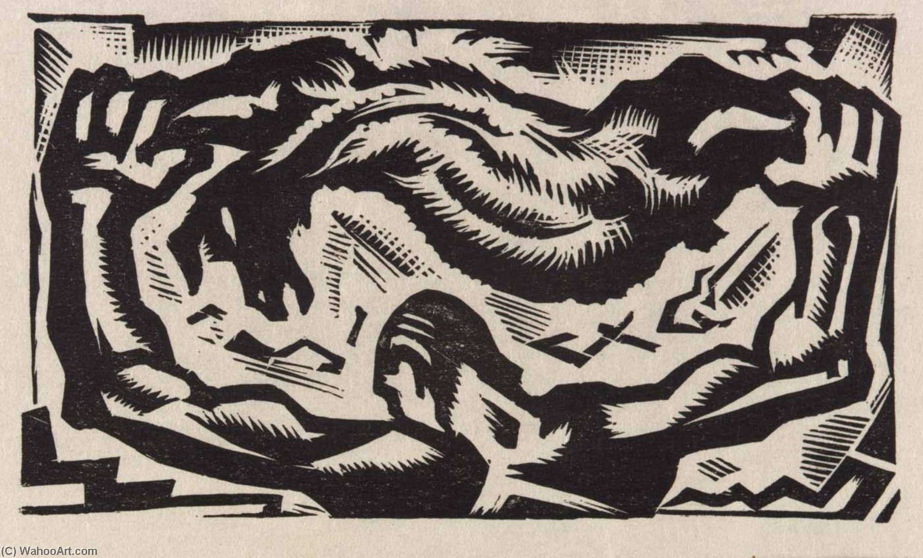 Man And Coyote — Howard Cook