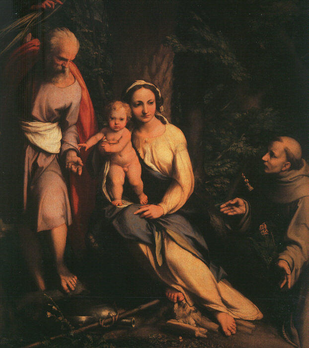 The Rest On The Flight To Egypt With Saint Francis — Antonio Allegri Da Correggio