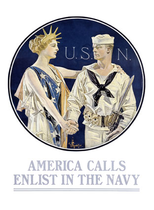 America Callsenlist In The Navy - (9954654) — Johann Josef Christian