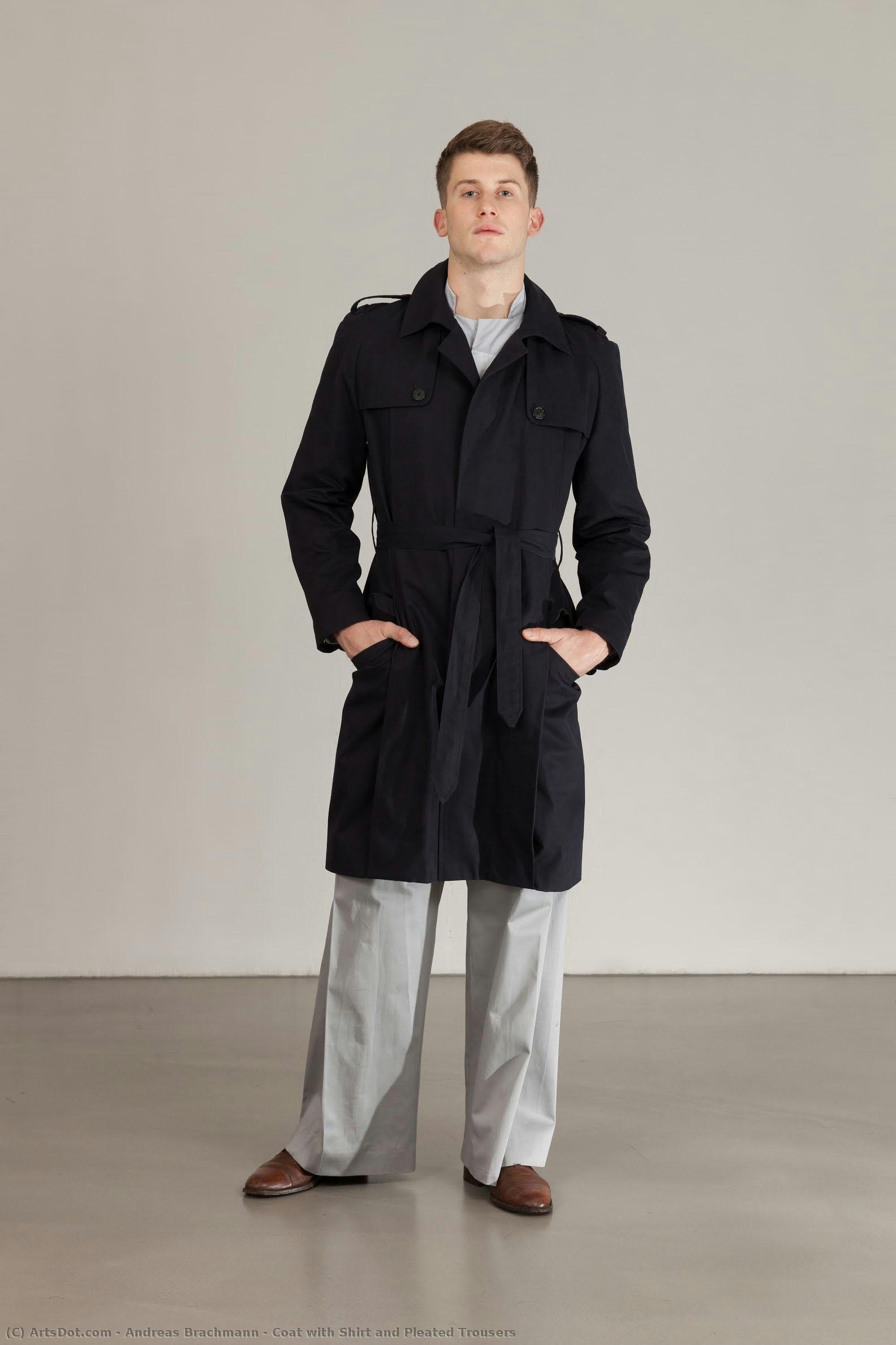 Coat With Shirt And Pleated Trousers — Andreas Brachmann