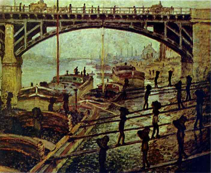 Unloading Charcoal. Argenteuil — Claude Monet