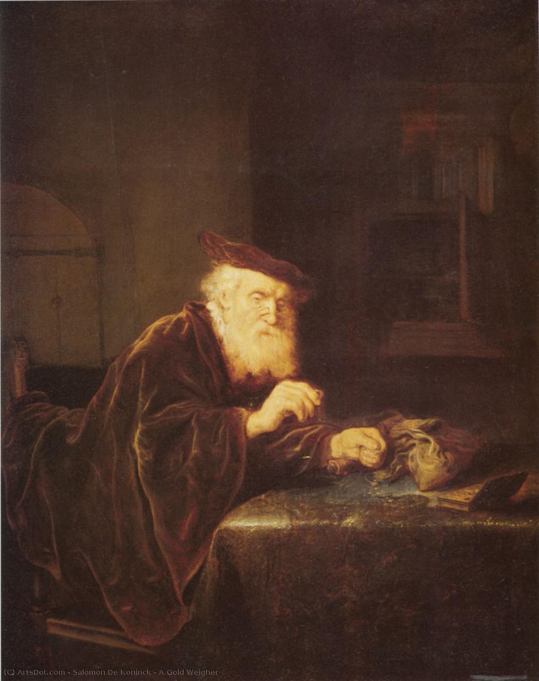 A Gold Weigher — Salomon De Koninck