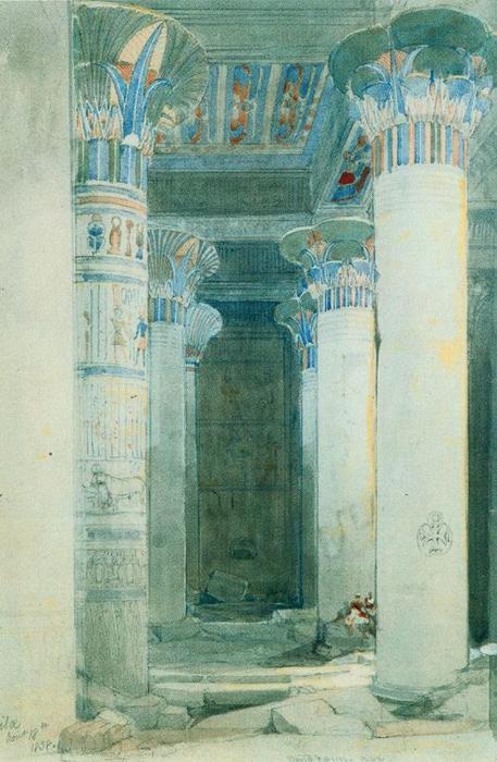 Under The Grand Portico Of Philae — David Roberts