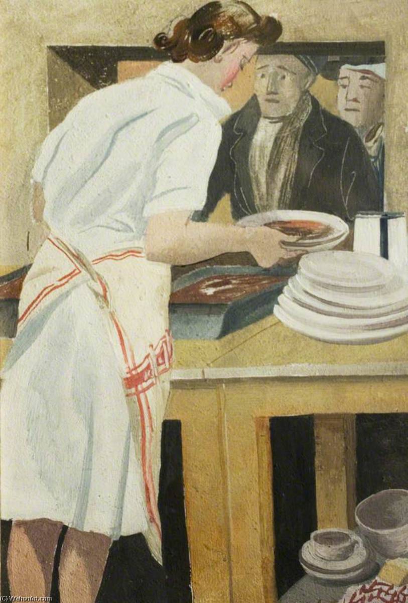Grace At The 'sausage Hatch', British Restaurant, Coventry — Mary Adshead